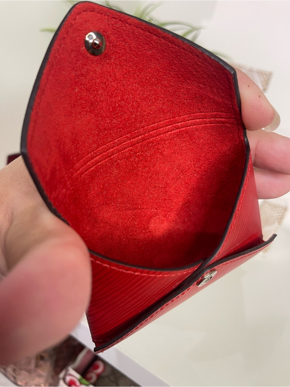 Louis Vuitton Pink, Burgundy & Red Epi Leather Kirigami Envelope Wallet Trio - Picture 5 of 5